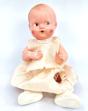 Irwin Toys Non Flam Celluloid Baby Doll 8in 1950 String Jointed Made USA Vtg