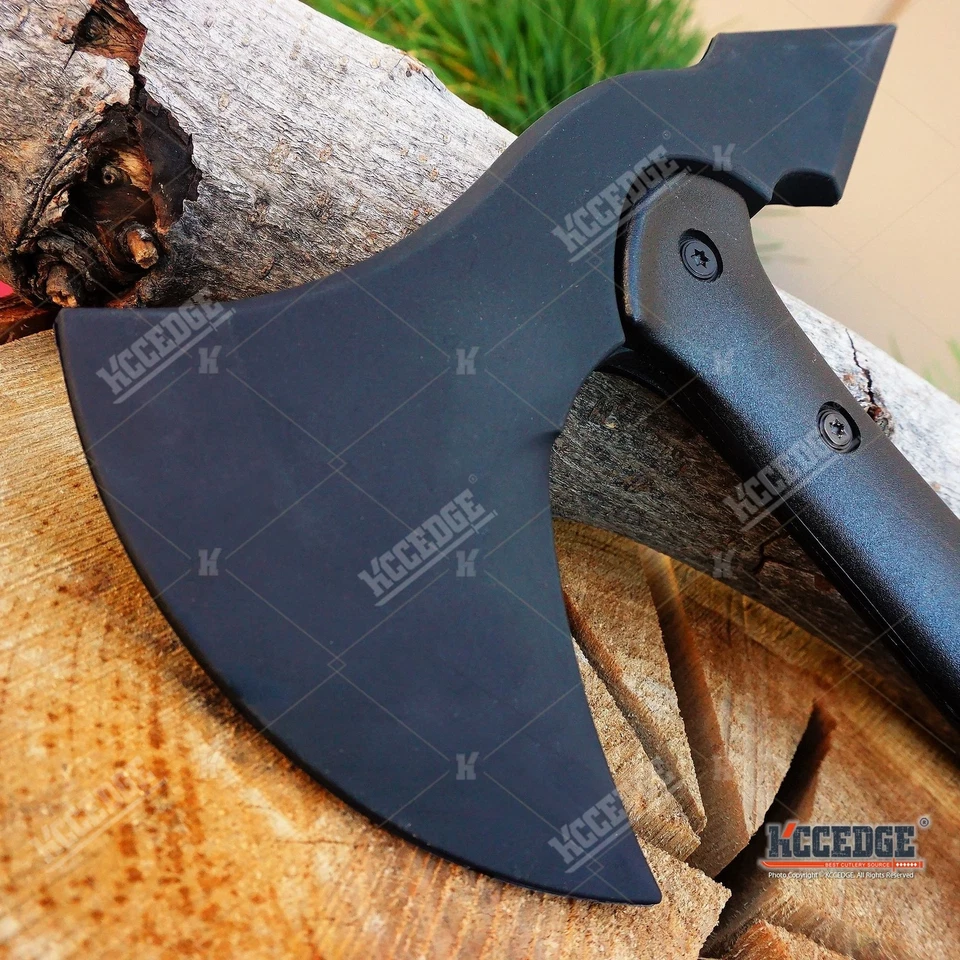 15.5" Black Rubber Training Tactical Axe w/ Functional Fiberglass handle - Image 3 of 4