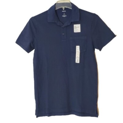 Men Sonoma Goods For Life® Supersoft Lightweight Polo Blue Size S Short  Sleeve