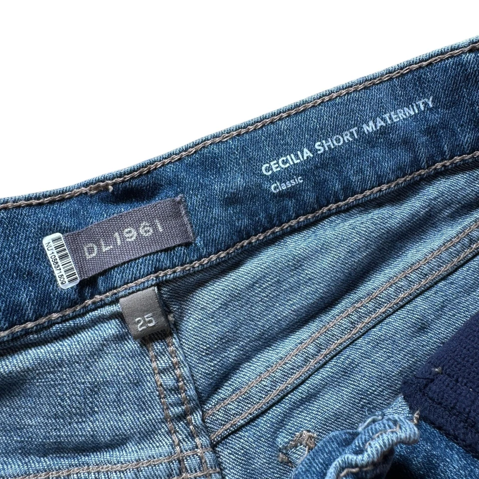 DL1961 Cecilia Short Maternity Classic 3.25" Women's Size 25 Maternity Blue EUC! - Изображение 3 из 4