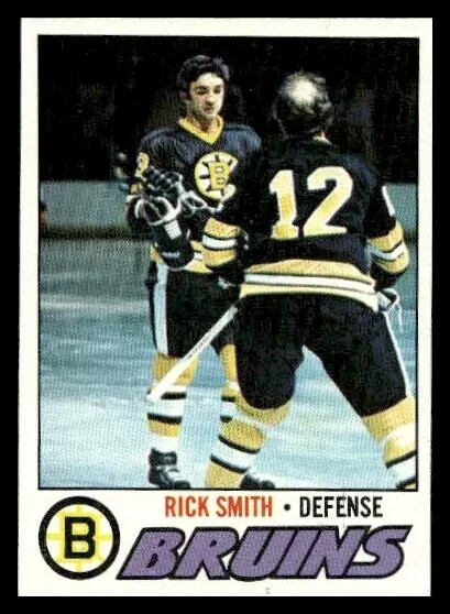 1977-78 TOPPS NHL Hockey Trading Card #104 - RICK SMITH, Boston Bruins