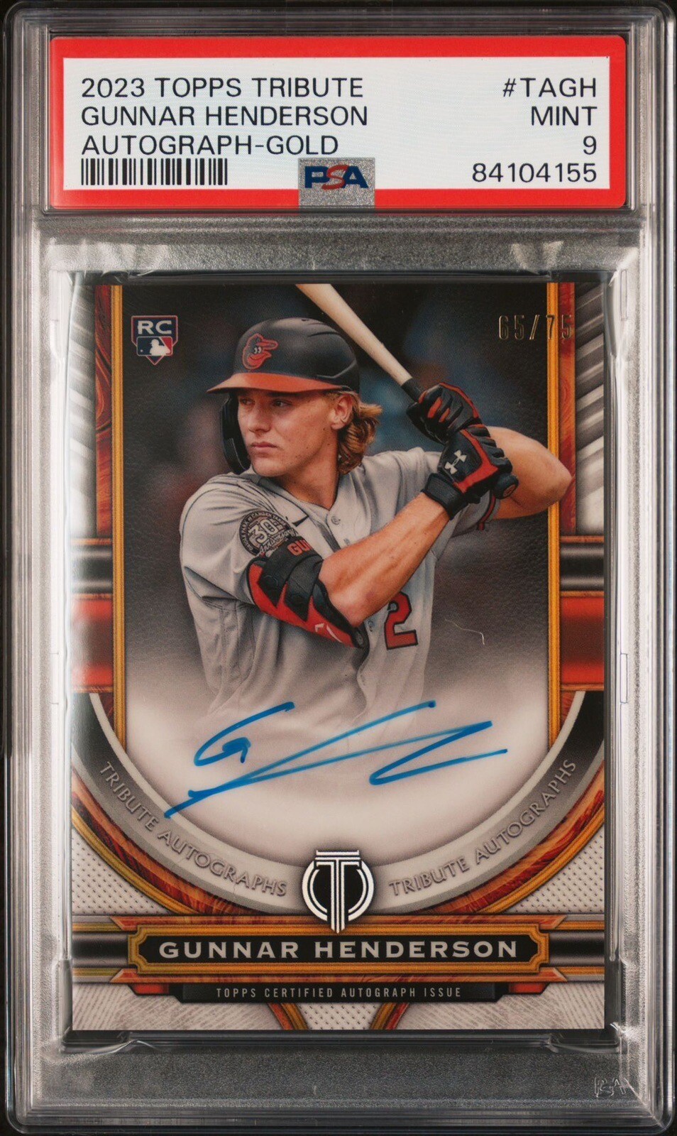 2023-topps-tribute-tribute-autographs-gold-ta-gh-gunnar-henderson