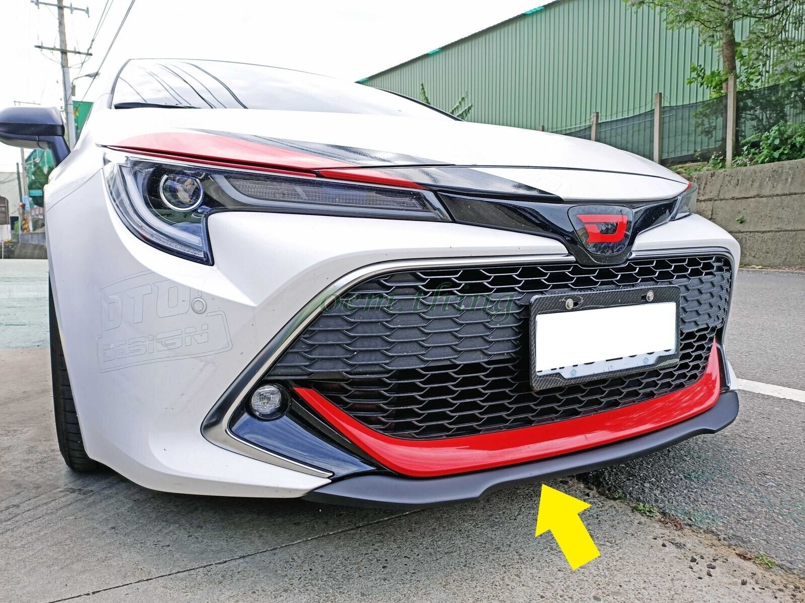 21 Fit FOR TOYOTA Corolla AURIS E210 5D DTO Front Bumper Spoiler Carbon ...