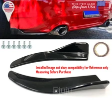 17" Curved Carbon/Black Rear Bumper Splitter Winglet Diffusers Spats For Subaru