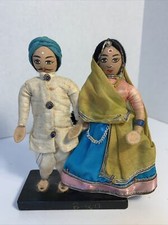 vintage Indian cloth dolls man and woman