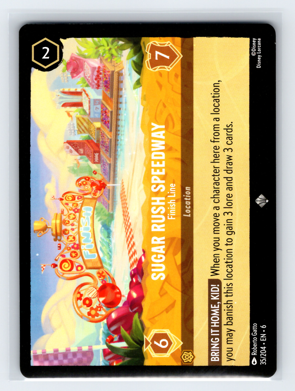 Sugar Rush Speedway - Finish Line | Disney Lorcana Azurite Sea | 35/204 | NM