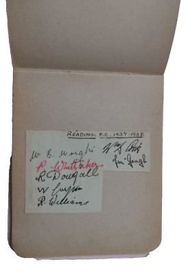 1937-38 Lesen FC Fußball Original Autogramm Buch Seite 7 Unterschriften Vintage Ra