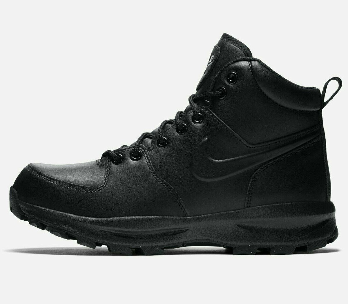 Nike Manoa Leather Boots Water Resistant Triple Black 454350
