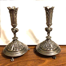 METROPOLITAN MUSEUM OF ART Vintage 1988 TWO (2) MATCHING CANDLE STICK HOLDERS