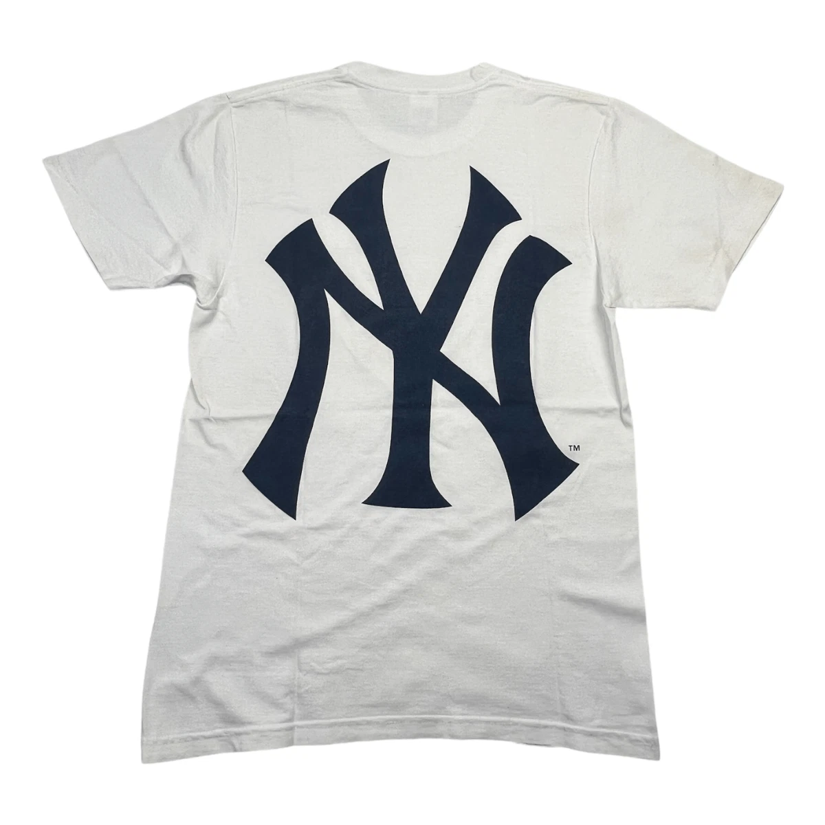 Supreme New York Yankees Box Logo Short Sleeve Tee Shirt White Pre Owned nEebk