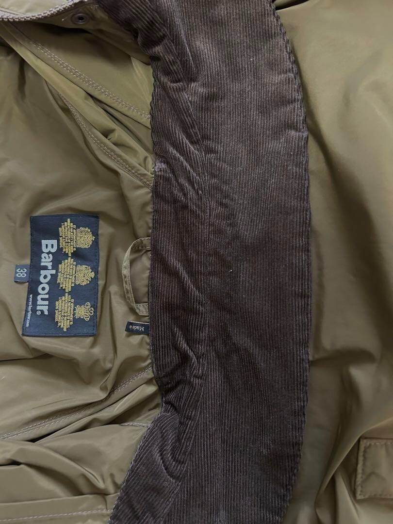 Barbour BEDALE SL Jacket Coat olive green polyester size M