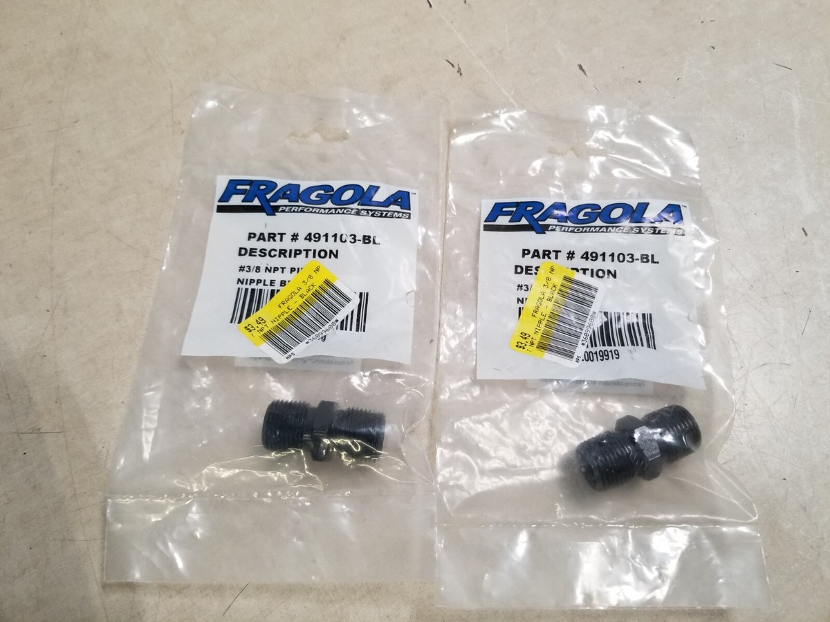 Fragola 3/8 MPT Pipe Nipple Black 491103-BL Fragola 3/8 MPT Pipe Nipple Black 491103-BL