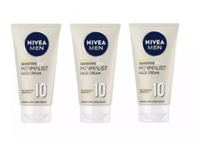 3 x Nivea Men Sensitive Pro Menmalist Face Cream 75ml Dated 11/2024