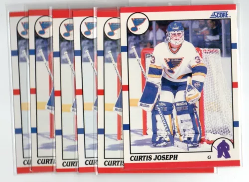 CURTIS JOSEPH ST. LOUIS BLUES 1990-91 SCORE FRENCH CANADA 6X LOT ROOKIE