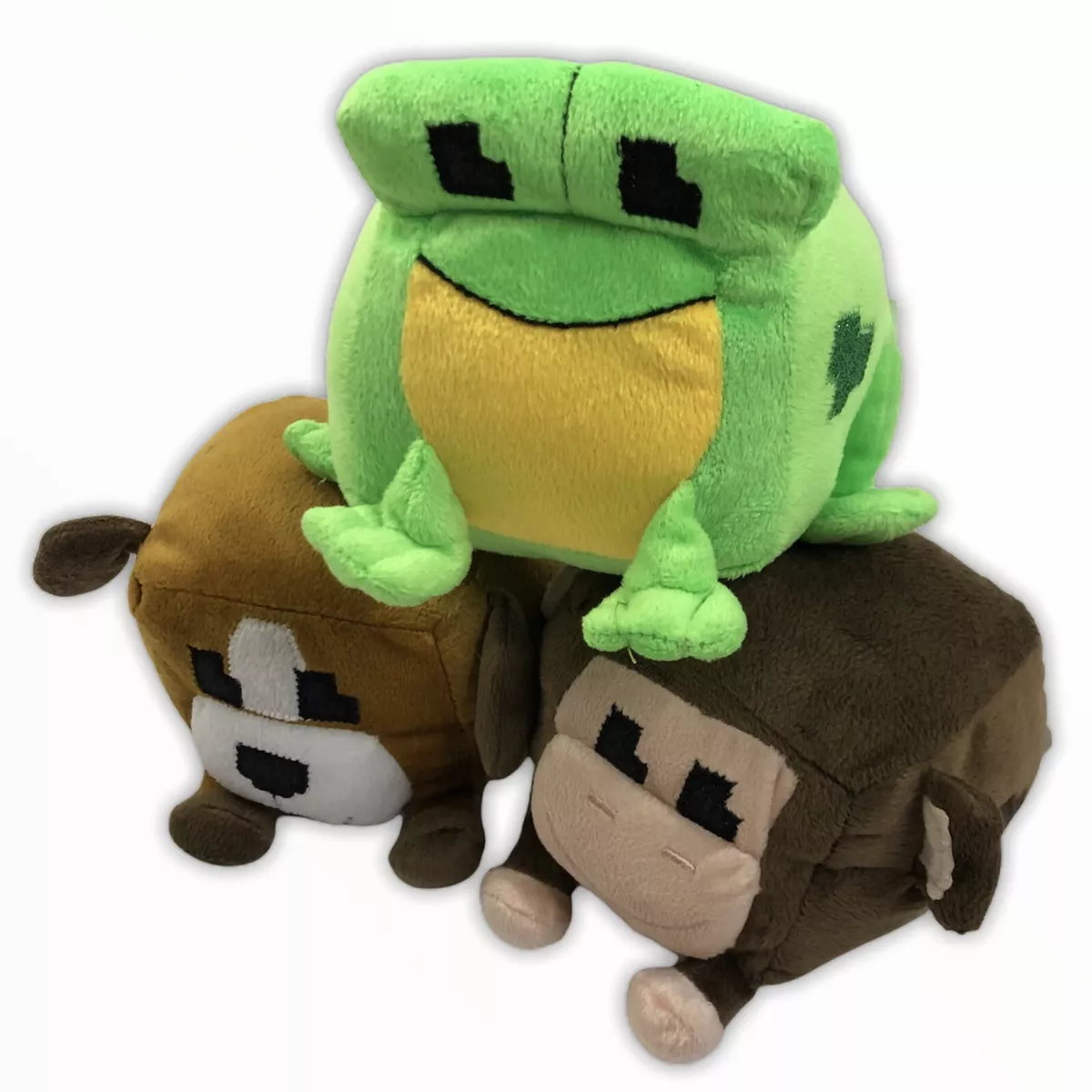 Minecraft Frog Monkey Dog Plush Lot Three Glitter Nanco Stuffed