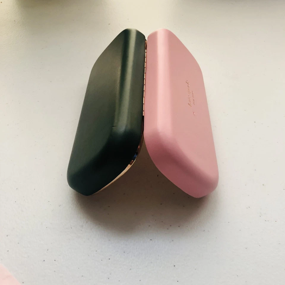 Estuche para gafas Kate Spade Estuche para gafas de sol Rosa Verde Gran Tamaño Carcasa rígida Foto 3 de 4