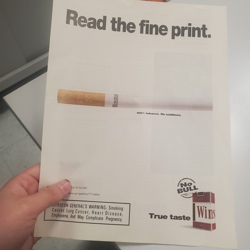1998 Vintage Print Ad "Winston Cigarettes Print Magazine Ad Poster ADVERT
