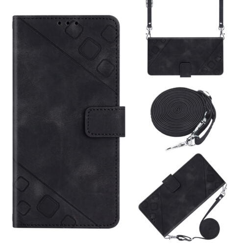 For Motorola Moto "All Series Magnetic Leather Stand Card Wallet Case W/ Lanyard - Picture 2 of 37