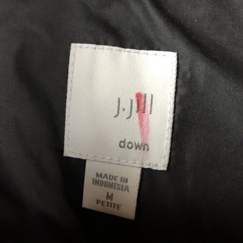 J Jill Puffer Vest Womens MP Red Check Down Filled Snap Up Lightweight Jacket - Picture 3 of 10