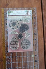 CRAFTERS COMPANION Traditional Christmas PEACE AND JOY Clear Stamps L