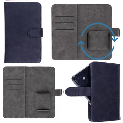 Für Motorola Moto E4 Plus - Common Handy Klapp Tasche SchutzHülle Etui Case Blau