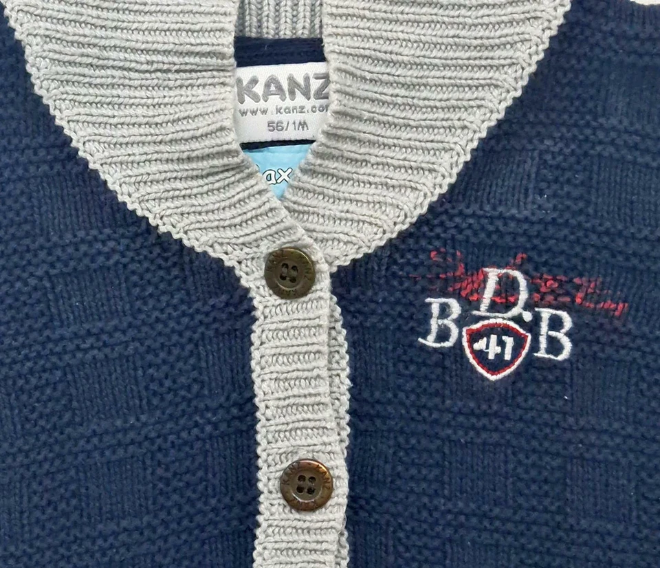 Original Baby Strick Jacke von Kanz Größe 1M 56 newborn - Bild 2 von 2