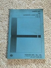 Tsugami T7 Automatic Lathe Machine Parts List Catalog in English