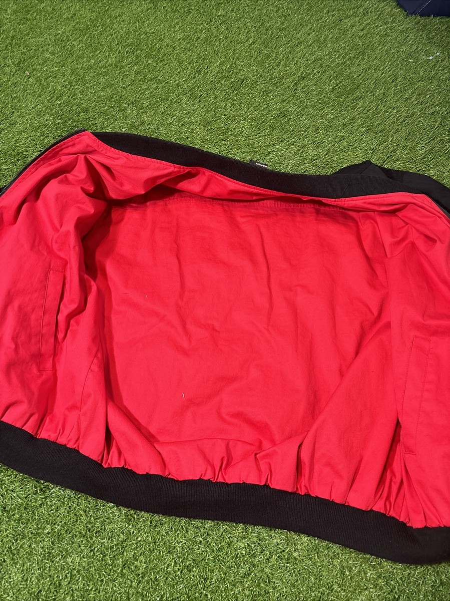 Vintage 90s Marlboro Logo Black And Red Reversible Bomber Jacket