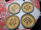 4 PFALTZGRAFF AMERICA MAFA DINNER PLATES 2 STARS, 1 TREE, 1 VASE