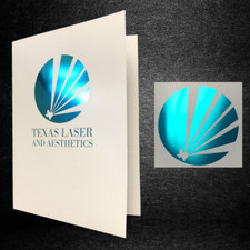 9x12 12pt C1S White Presentation Folders Custom Foil Stamp quantity 500