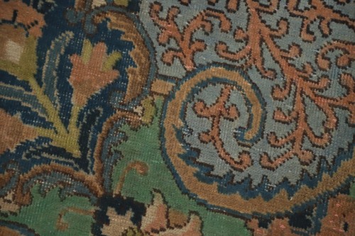 Vintage Over-Dyed Green Wool Hand-knotted Medallion Traditional Area Rug 10x13 - Picture 7 of 16