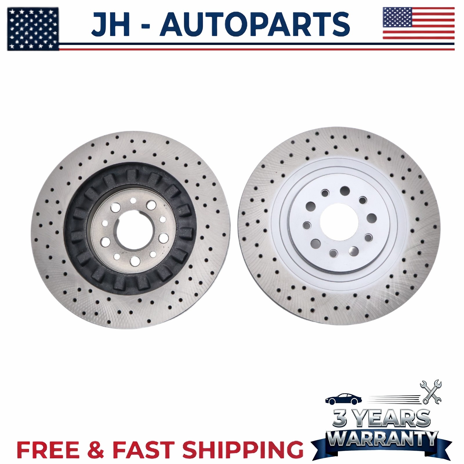 New For Maserati Ghibli Quattroporte Front Brake Rotors set of 2 670030935 US