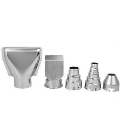 Hot Air Gun Nozzle, 5 Piece Stainless Steel Hot Air Gun Nozzles Heat Blower A...