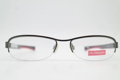 Kappa 080947 Metallic Black Semi-Rim Eyeglasses Frame New Unisex