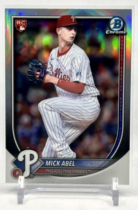 2025 Bowman Chrome Red Rookie Redemption Mick Abel #11 Philadelphia Phillies x2