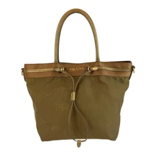 PRADA 31 Tote Bag handbag khaki Nylon