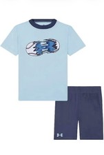 Under Armour Little Boys Baseball Themed 2-Piece Short Set - Stream - 4T