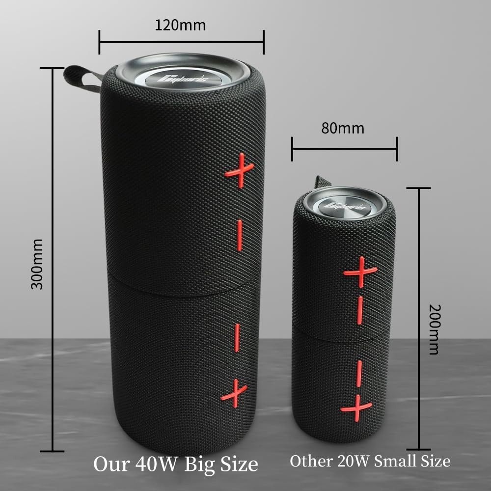 Double enceinte Bluetooth 40W étanche avec basses renforcées - 2
