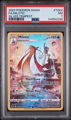 2022 POKEMON SWORD & SHIELD SILVER TEMPEST #TG02 FULL ART/MILOTIC PSA 7