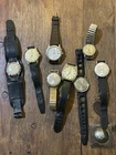 COLLECTION OF  8 VINTAGE MENS WATCHES …SEIKO..ROTARY..INGERSOLL…SOLD AS SEEN