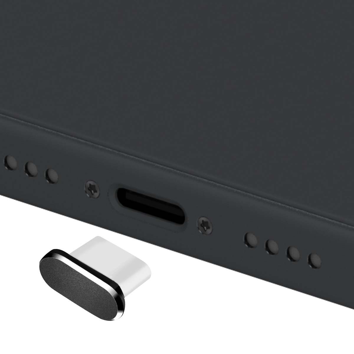 Cache port USB-C en silicone de haute précision finition mate