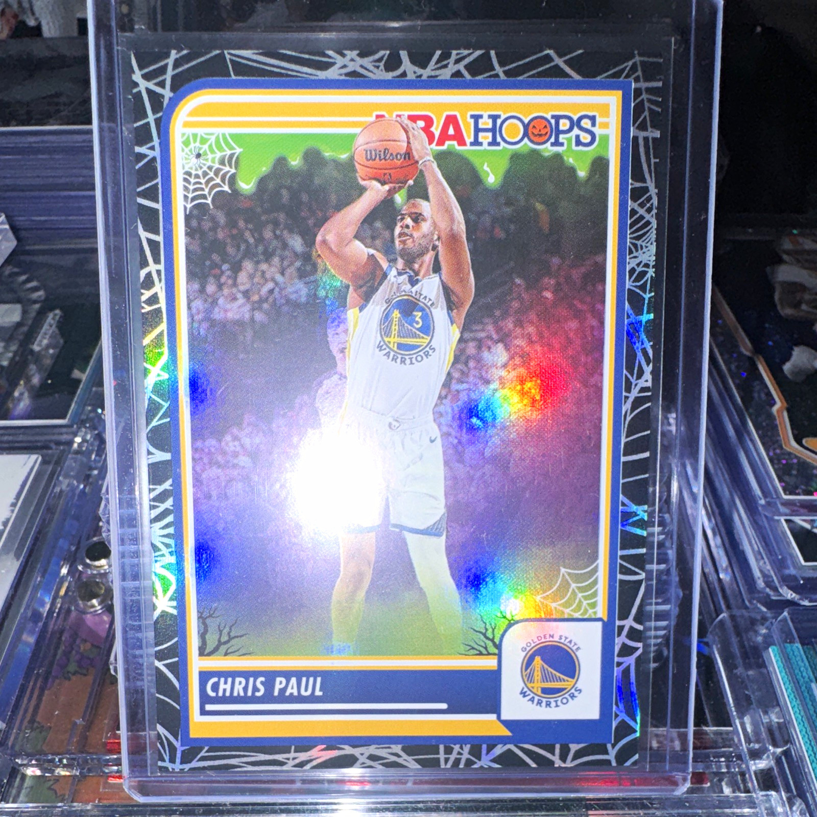 Panini Haunted Hoops 2023-24 Holo Webs Insert Chris Paul #134 Warriors NBA