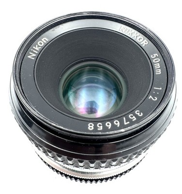 Nikon Nikkor 50mm f/2 Non Ai MF Lens with Case - Tested | eBay