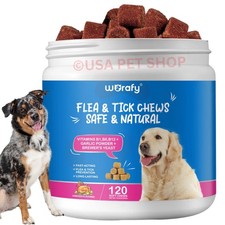 Natural Flea and Tick Prevention for Dogs Chewable, Flea  Tick 120 Chews Dog