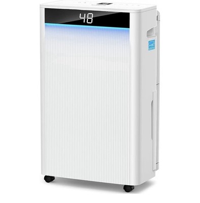KeepGlad 80 Pint Console Dehumidifier White Digital Display 4,500 sqft Quiet
