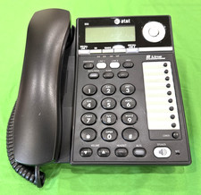 AT T 993 Two Line Corded Business Office Phone Speakerphone Black