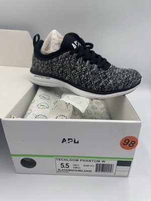 APL TechLoom Phantom Running Shoes Black White Melange Women s 5.5 New in Box