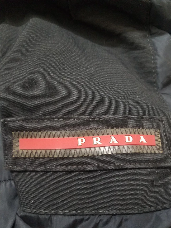 Prada Mens Nylon Jacket Art SVG 927 Black Size IT.50 Large - Image 3 of 4