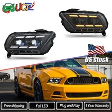 Used For 2010-2014 Ford Mustang Led Headlight Sequential Animation Front Lamp