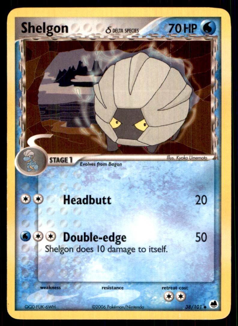 2006 EX - Dragon Frontiers Shelgon Stage 1/Uncommon #38
